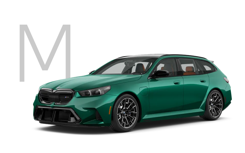 The new BMW M5 Touring in green with M logo. | BMW of Westbrook in Westbrook ME