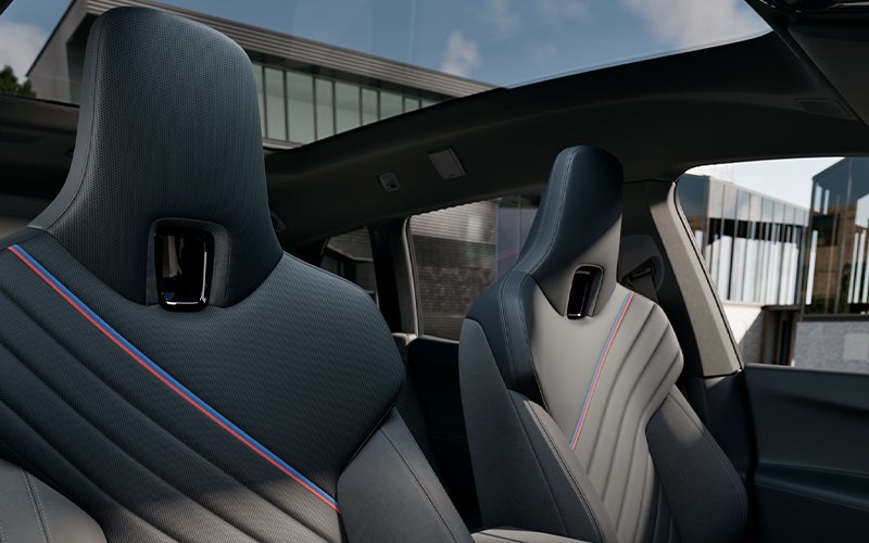 Interior seats and upholstery of the BMW iX M70. | BMW of Westbrook in Westbrook ME