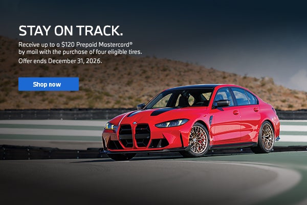Purchase 4 eligible tires, receive up to a $120 Mastercard